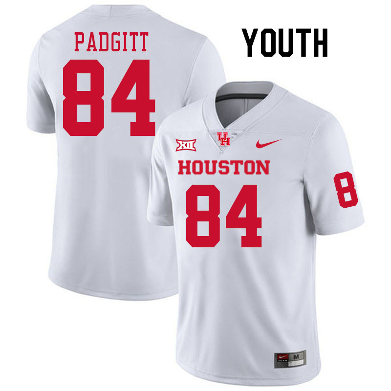 Youth #84 Samuel Padgitt Houston Cougars College Football Jerseys Stitched-White